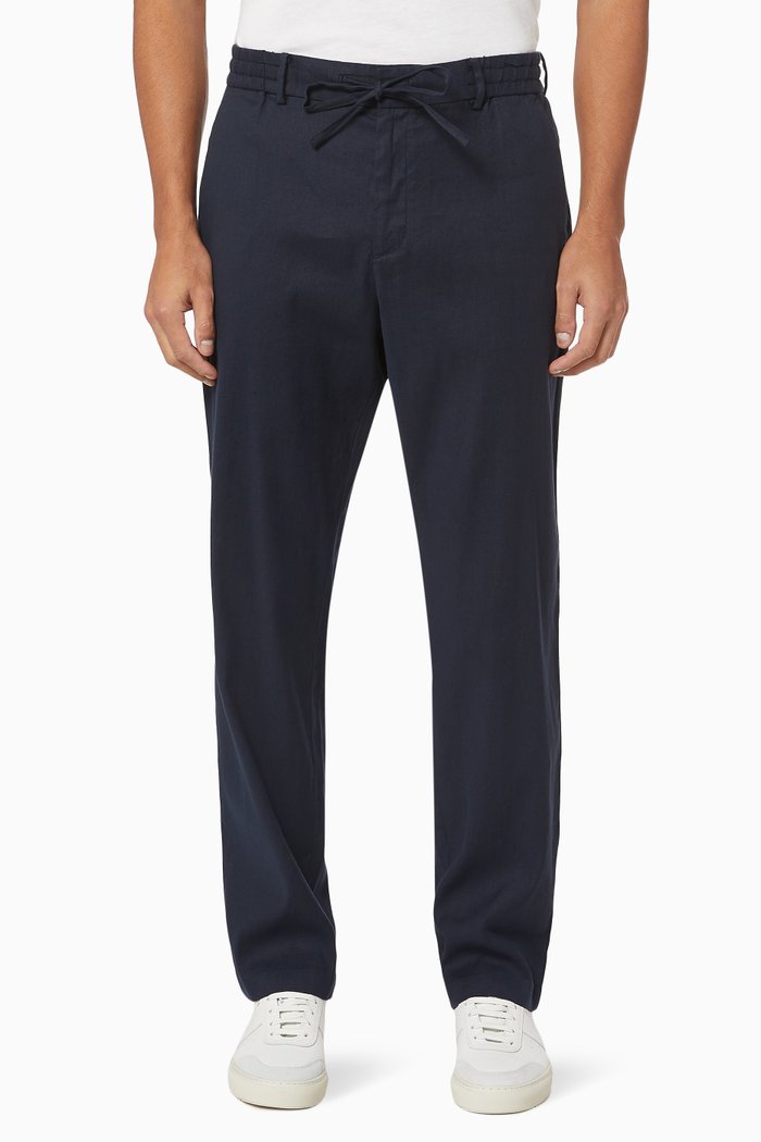 

Linen Blend Pants, Blue
