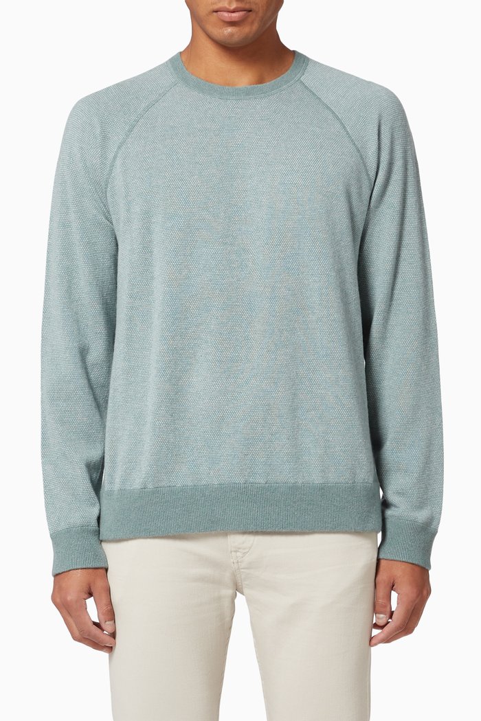 

Birdseye Crew Pullover, Green