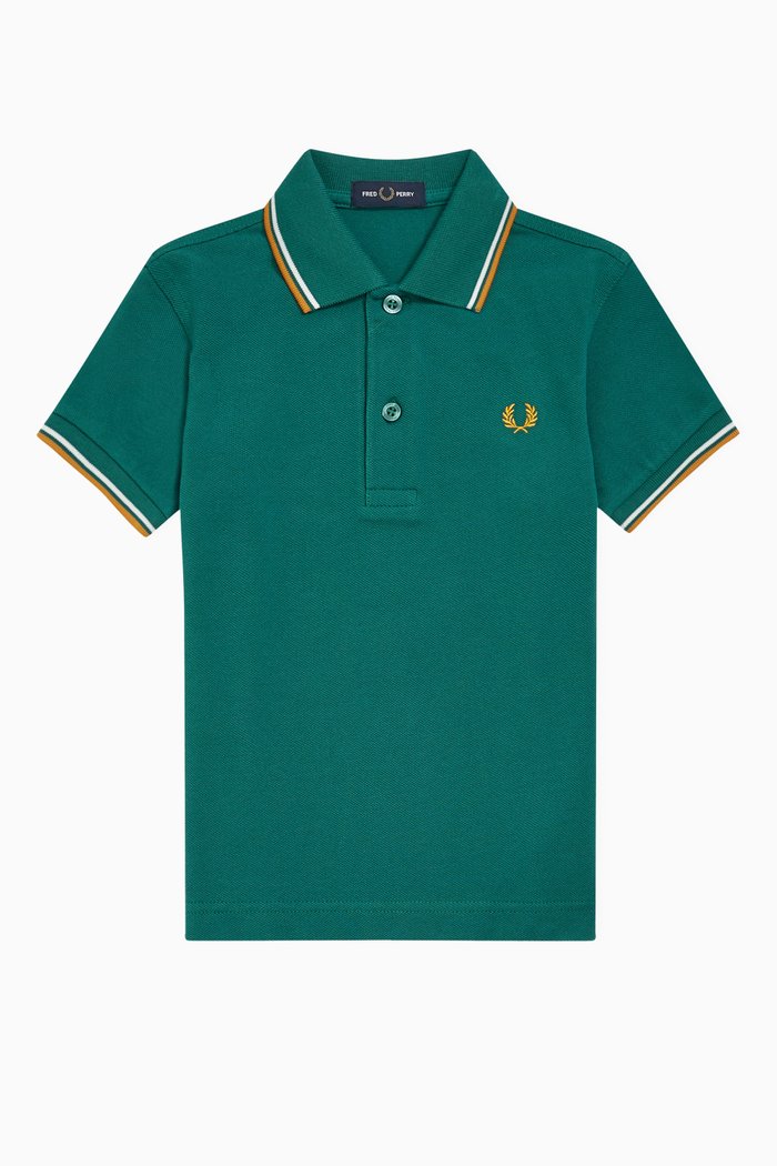 

Twin Tipped Cotton Piqué Polo, Blue