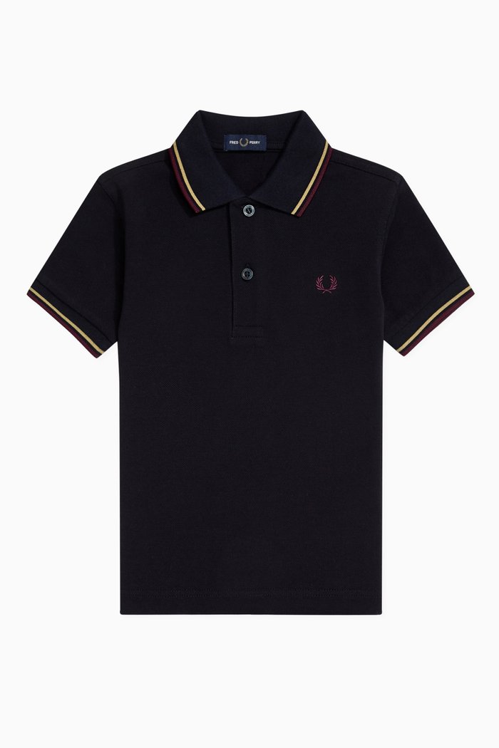 

Twin Tipped Cotton Piqué Polo, Blue
