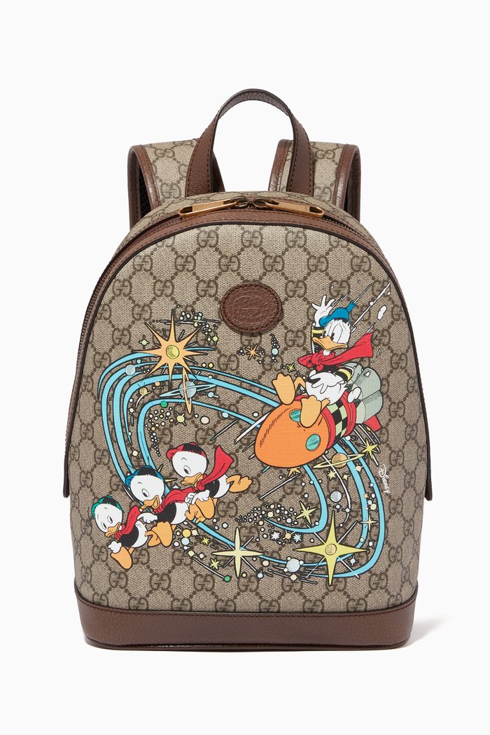 

x Disney Donald Duck Small Backpack in GG Supreme Canvas, Neutral