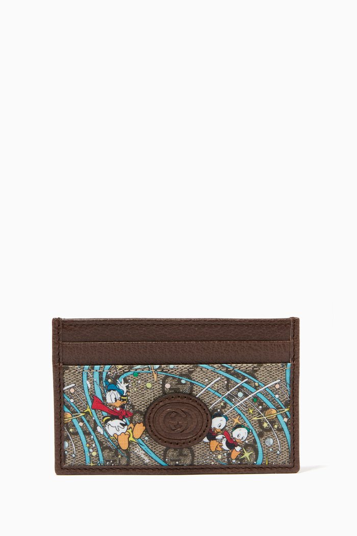 

x Disney Donald Duck Cardholder in GG Supreme Canvas, Neutral