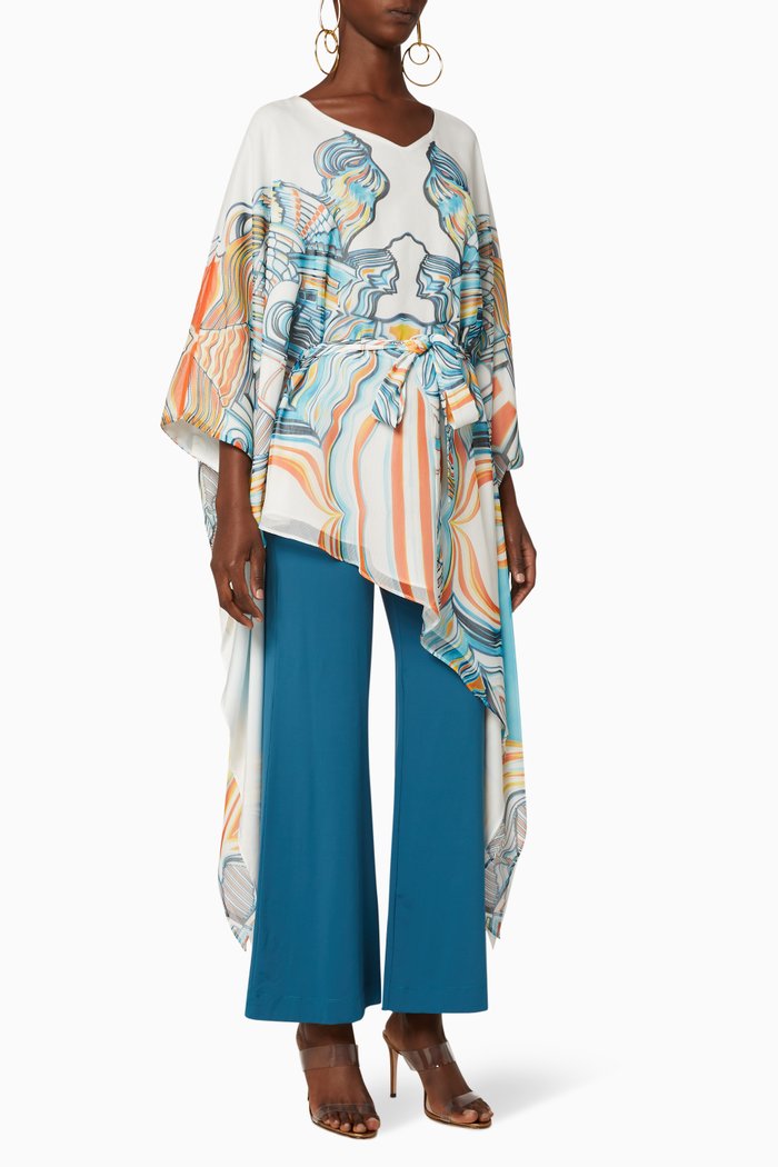 Costa Printed Top, White