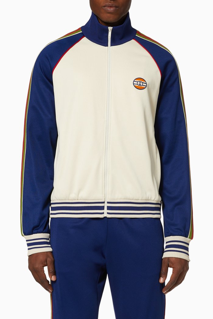 

Zip-Up Technical Jersey Jacket, Blue