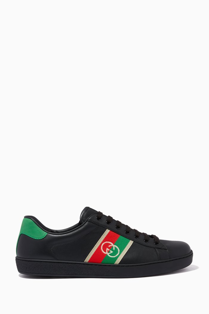 

Interlocking G Ace Sneakers, Black