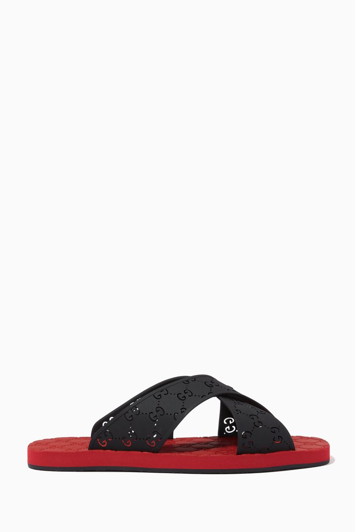 

GG Sandals in Rubber, Black