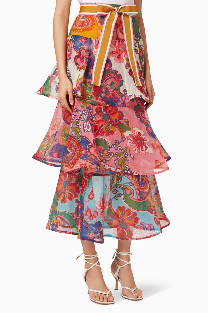 The Lovestruck Flounce Skirt, Multicolour