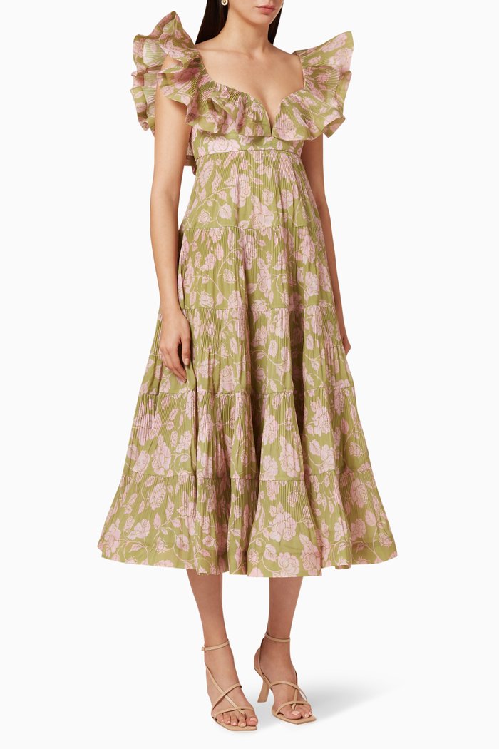

The Lovestruck Pleated Gown, Green