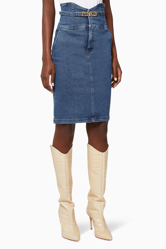 

Ariella Denim Skirt, Blue