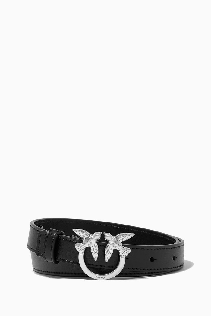 

Berry Small Simply 7 Belt in Leather, Black