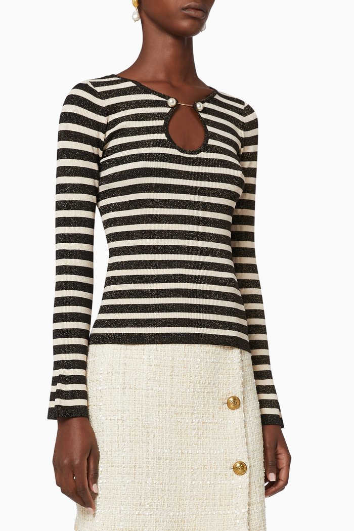 

Tromso Pearl Embellished Sweater, Black