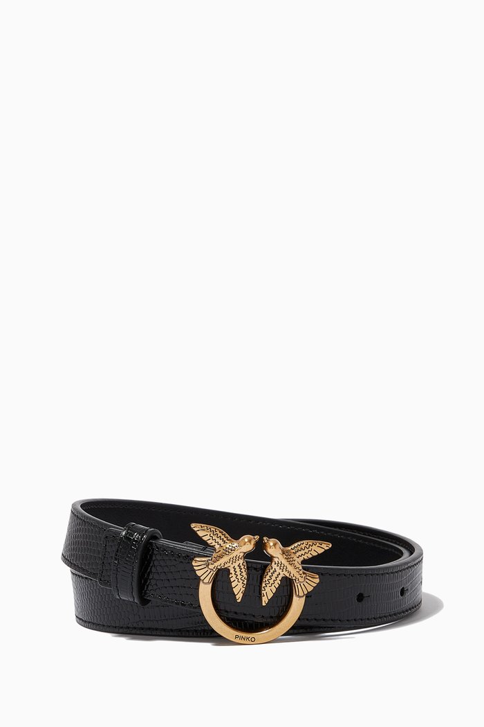 

Berry Small Simply 2 Belt in Leather, Black