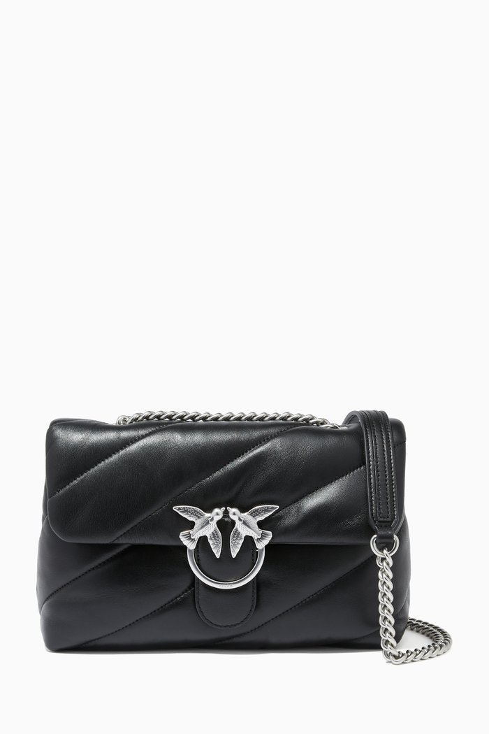 

Classic Love Puff Quilted Bag in Nappa Leather, Black