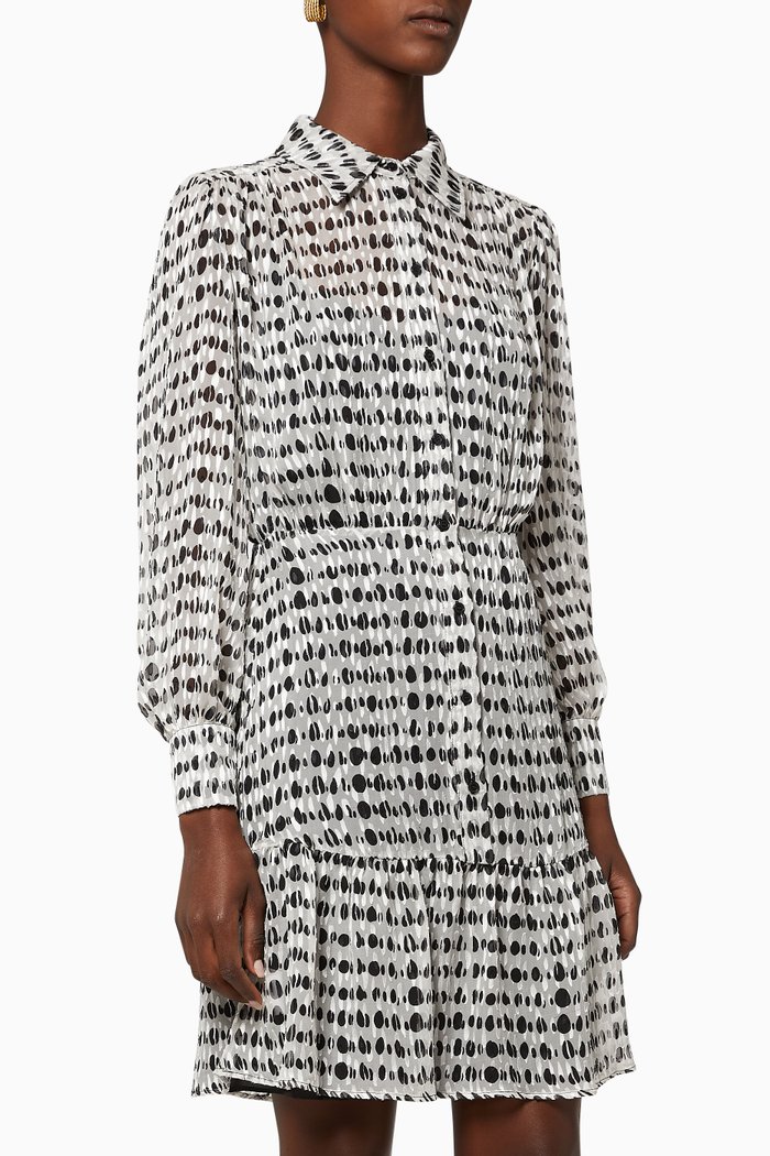 

Cocobill Devoré Satin Dress, White