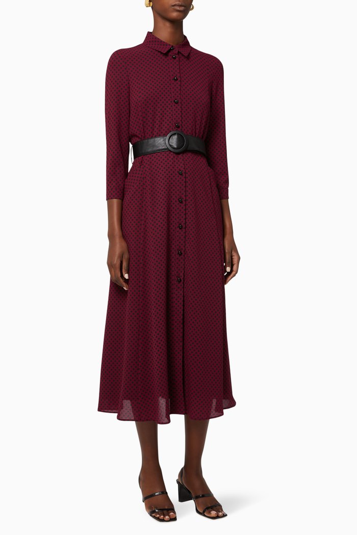 

Mask Micro Crepe Maxi Dress, Burgundy
