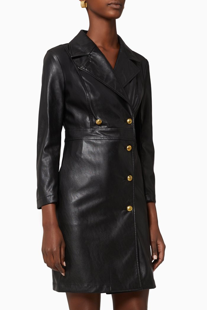 

Villano Faux Leather Dress, Black