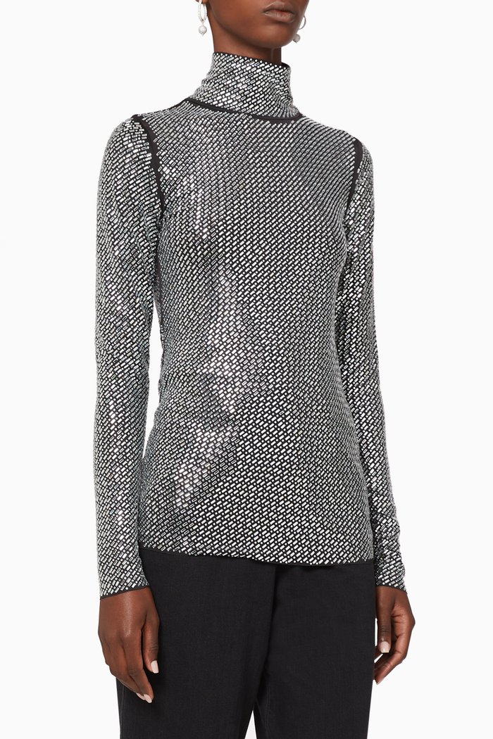 

Libeccio Rhinestone Sweater, Black