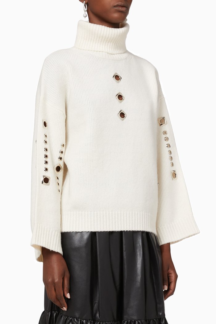 

Guyana Wool-Blend Sweater, White