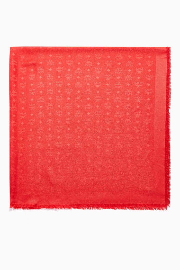

Monogram Jacquard Scarf, Red