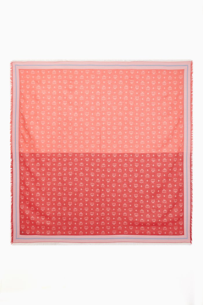 

Monogram Print Shawl, Orange