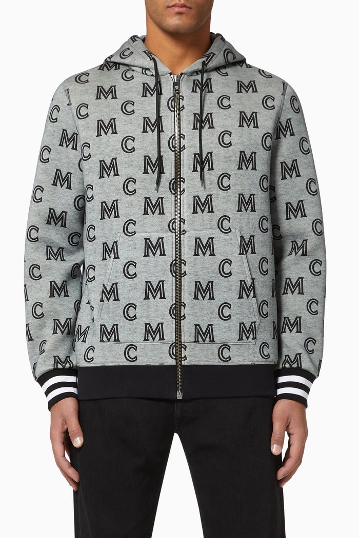 

Logo Print Hoodie, Grey