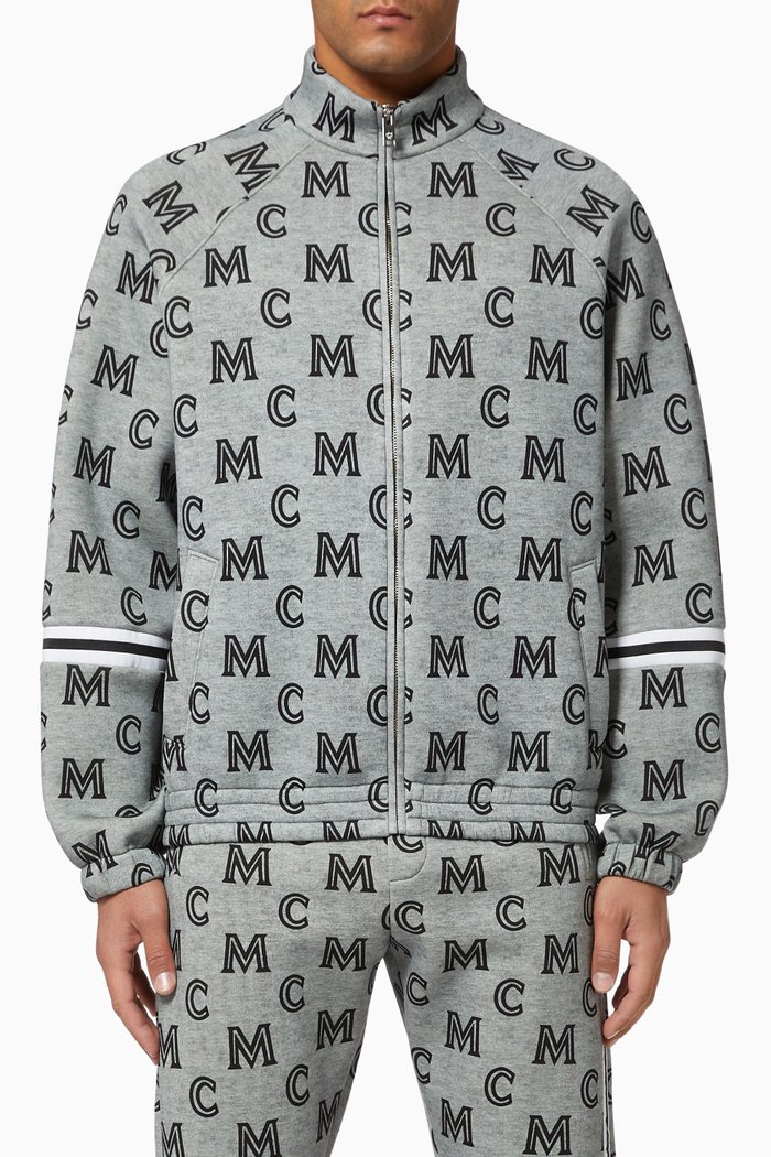 

Logo Print Track Jacket, Grey