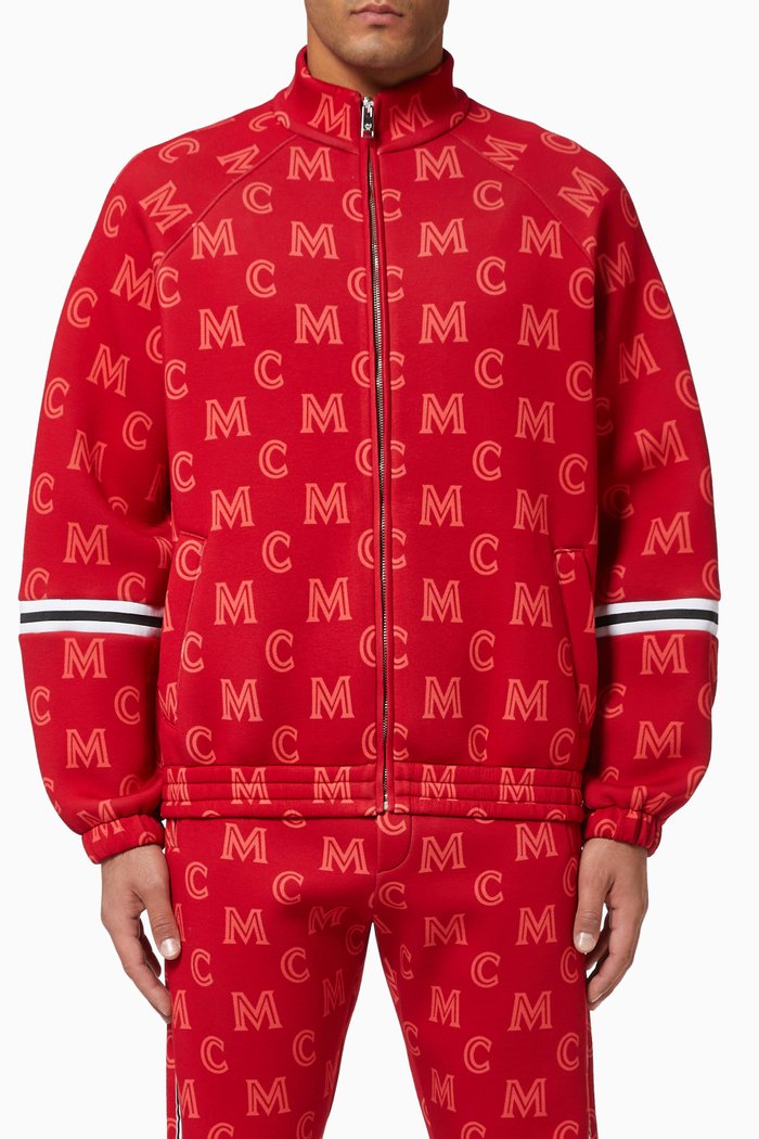 

Logo Print Track Jacket, Red