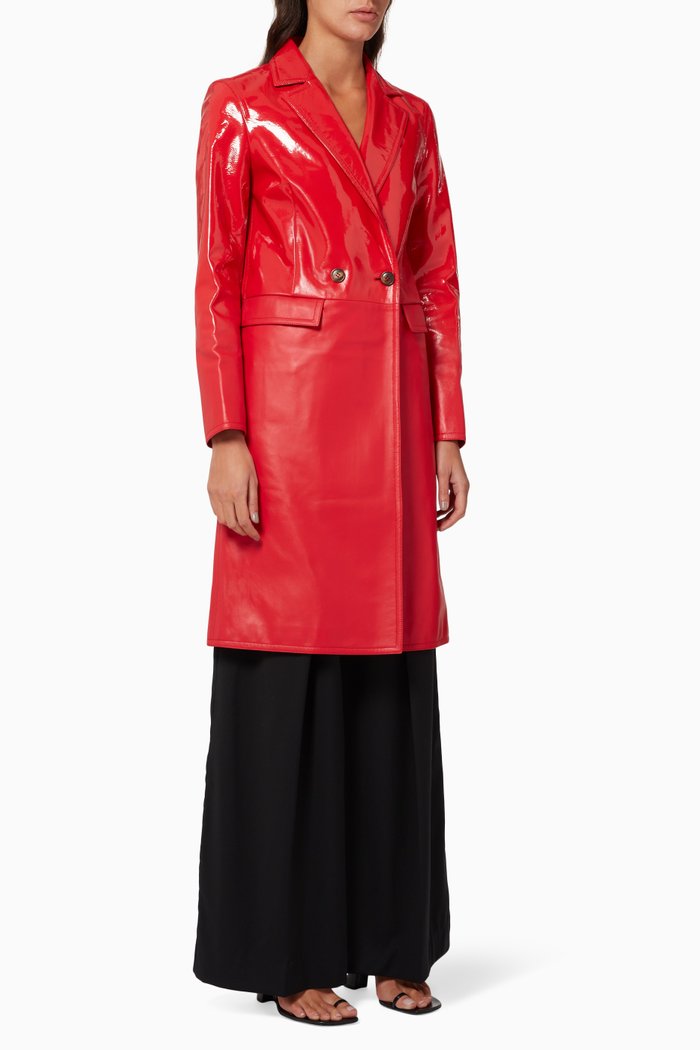 

1976 Leather Coat, Red