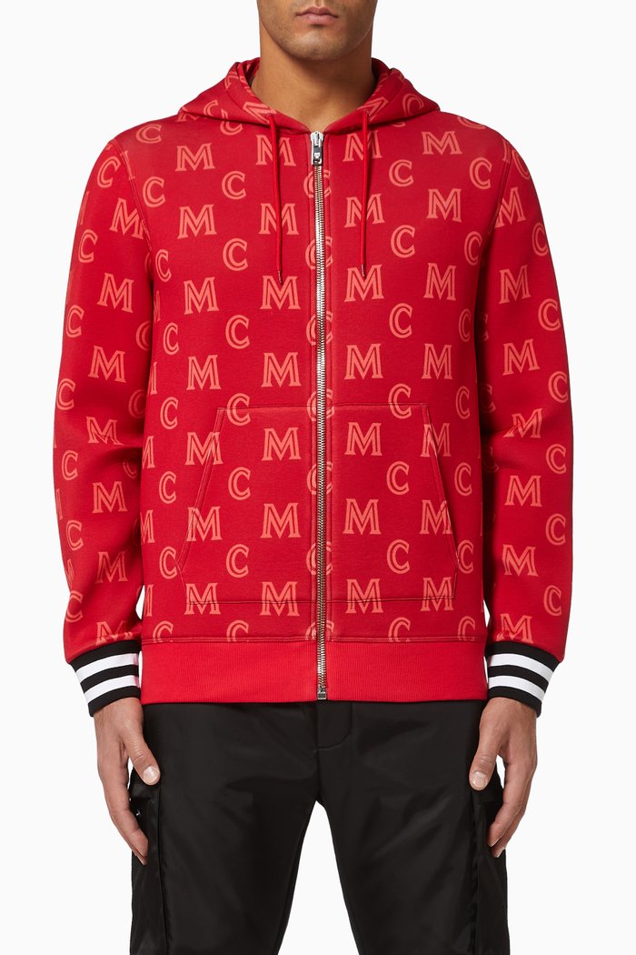

Logo Print Hoodie, Red
