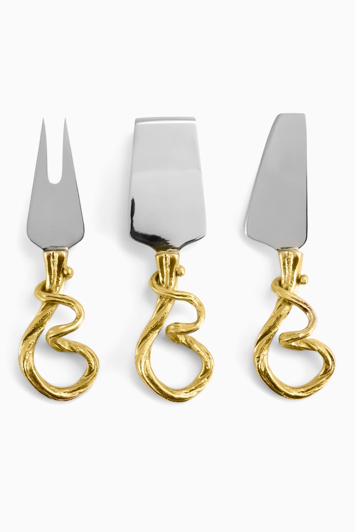 

Vine Cheese Knife Set, Gold