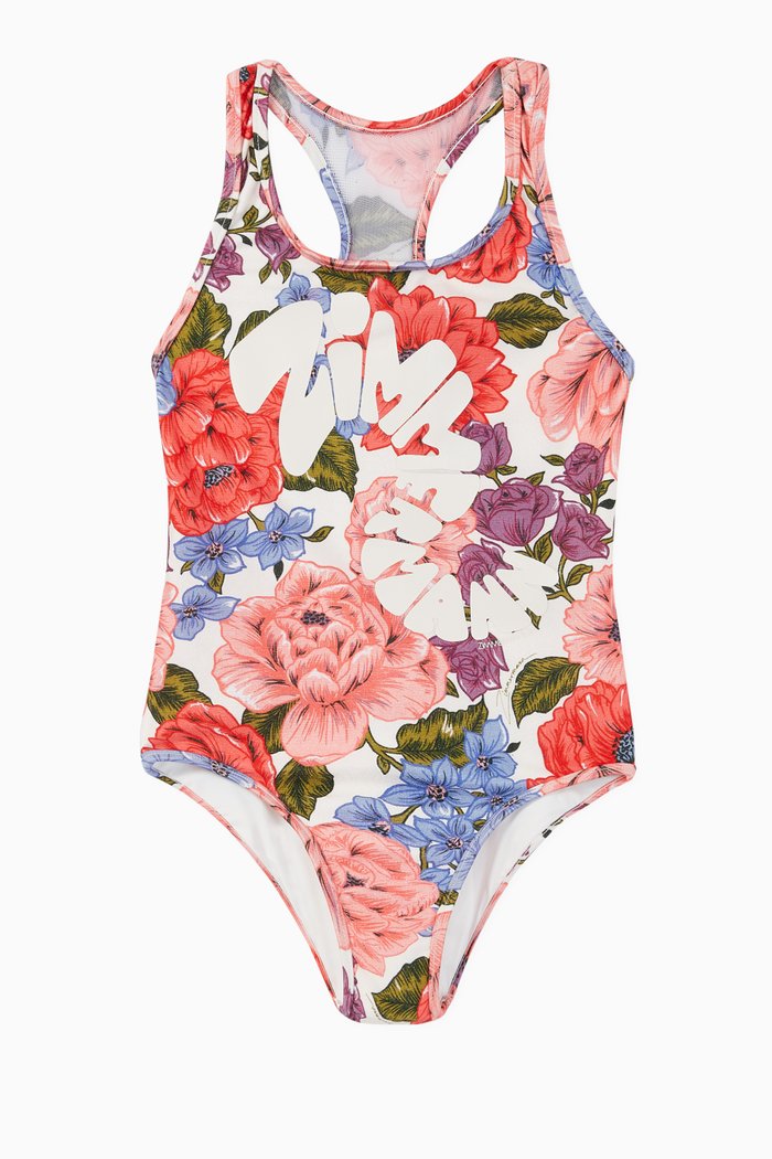 

Poppy Racer Back One-Piece Swimsuit, Multicolour