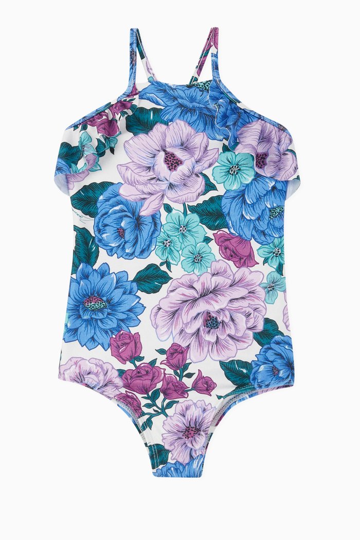 

Poppy Butterfly Frill One-Piece Swimsuit, Purple