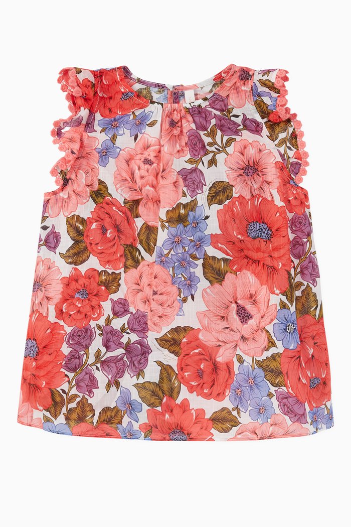 

Poppy Frill Shoulder Top, Red