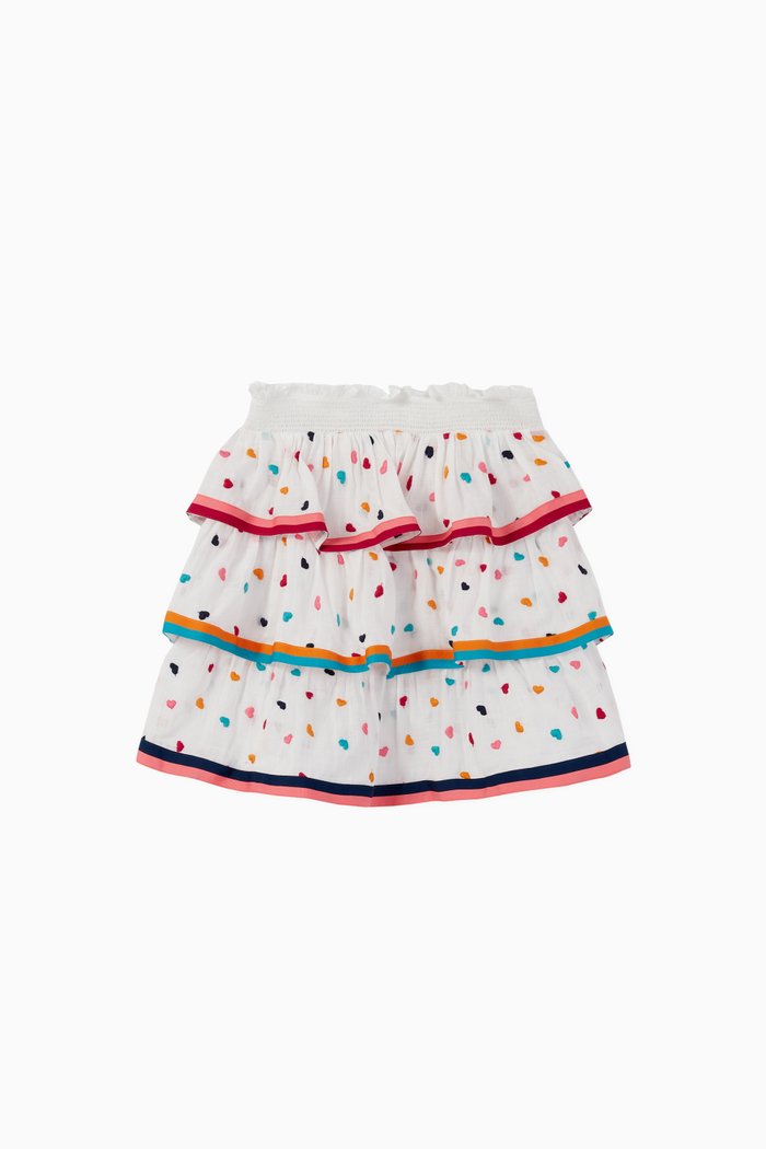 

Poppy Tiered Skirt, White