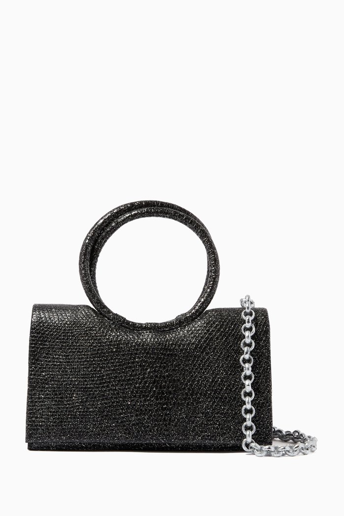 

Regina Shoulder Bag in Lizard Leather, Silver