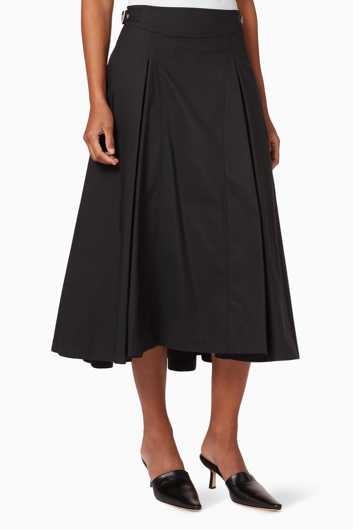 

Biker Cotton Skirt, Black