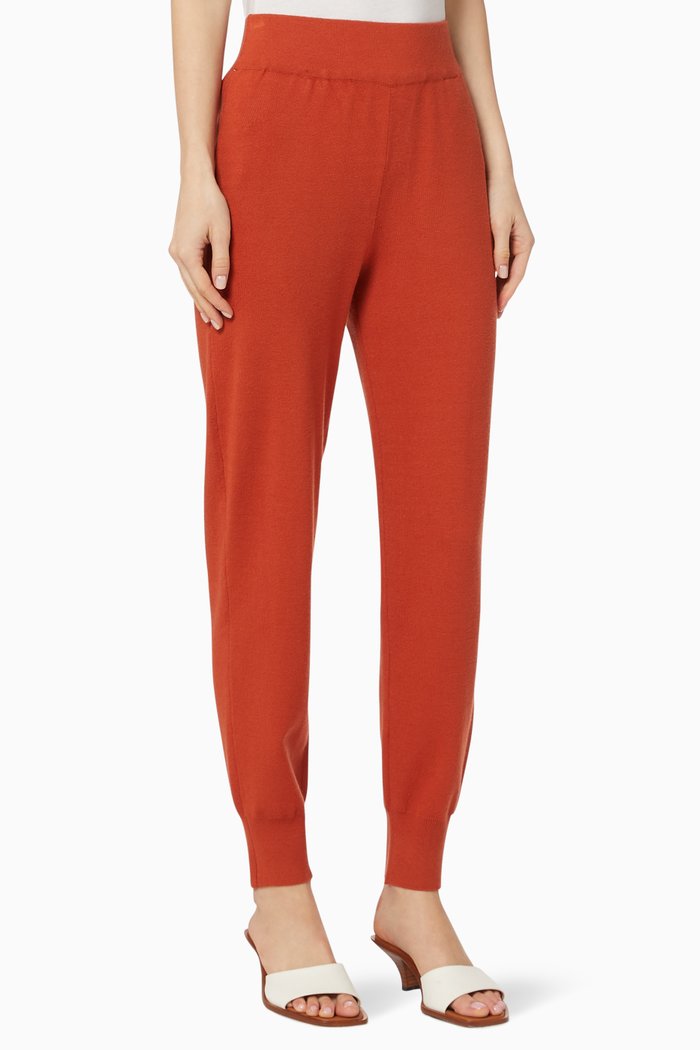 

Yasfonny Knitted Pants, Burgundy