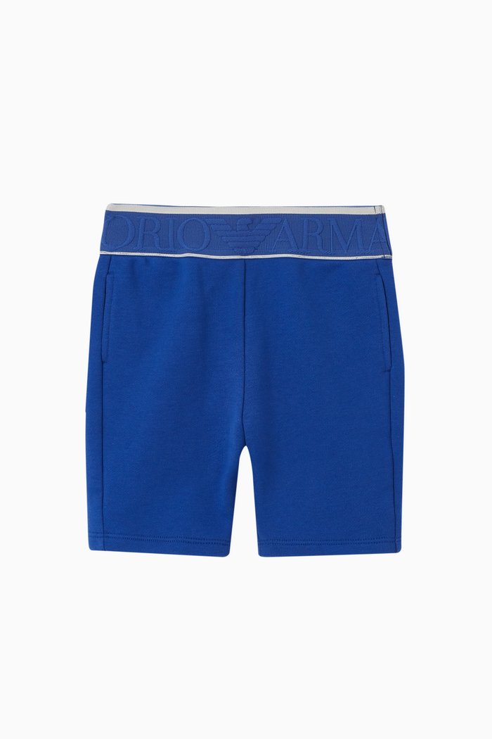 

EA Logo Tape Jersey Shorts, Blue