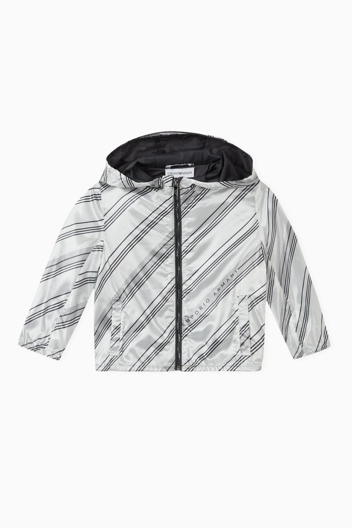 

EA Crossword Logo Hooded Windbreaker, Grey