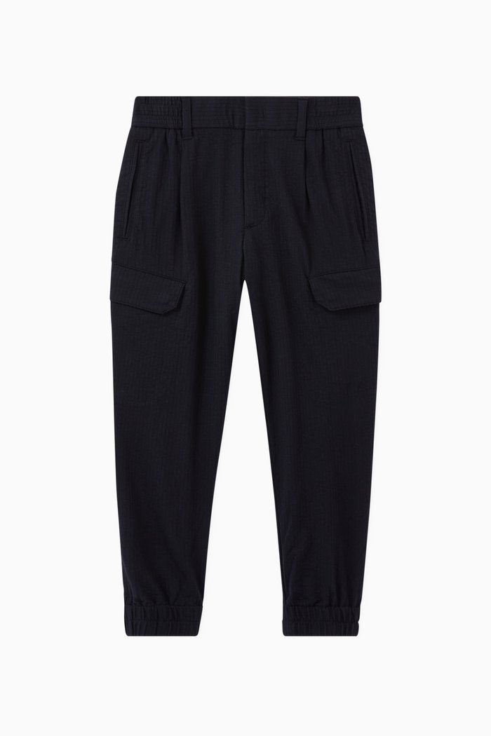 

Micro Stripe Cargo Pants, Blue