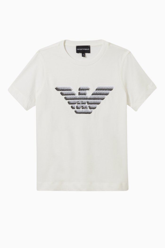 

EA Eagle Embroidered Jersey T-shirt, White
