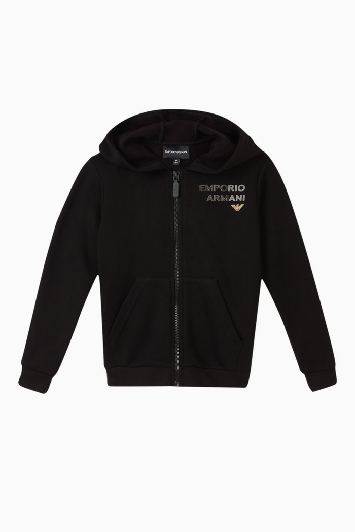 

EA Metallic Logo Jersey Sweatshirt, Black