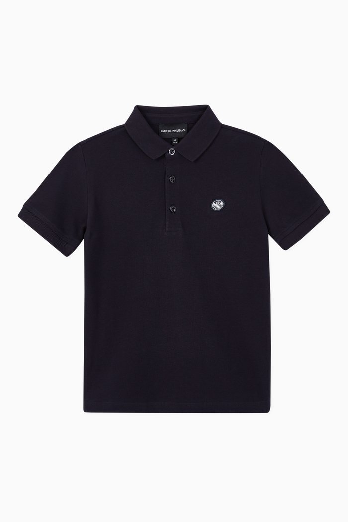 

EA Patch Cotton Polo Shirt, Blue