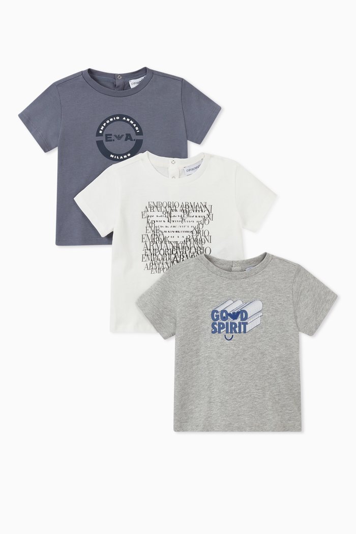 EA Good Spirit Jersey T-Shirt, Set of 3, Grey