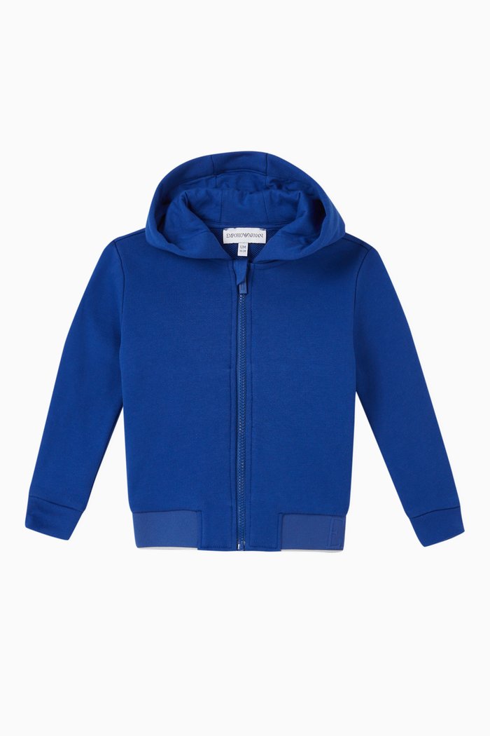 

EA Logo Tape Hooded Sweatshirt, Blue