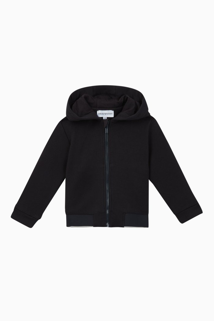 

EA Logo Tape Hooded Sweatshirt, Blue
