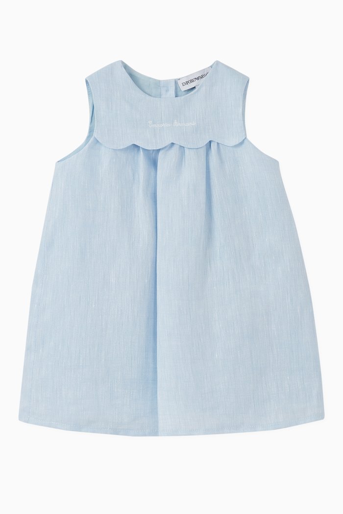 

EA Signature Linen Dress, Blue