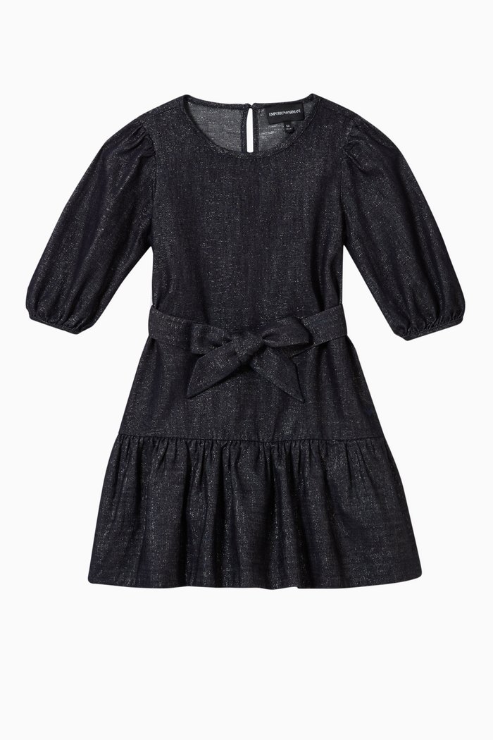 

Lurex Denim Dress, Blue