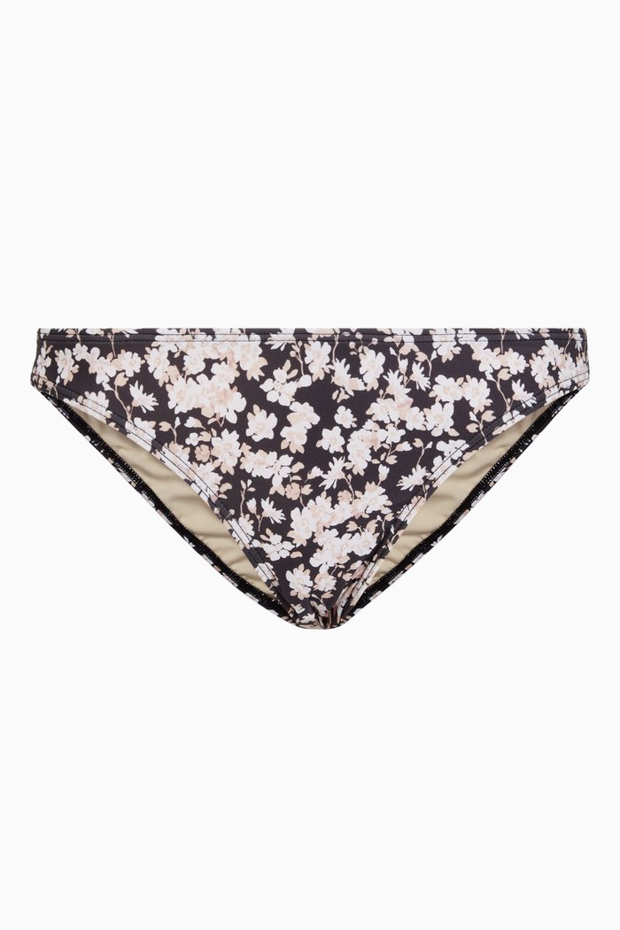 

Floral Staple Bikini Bottoms, Black