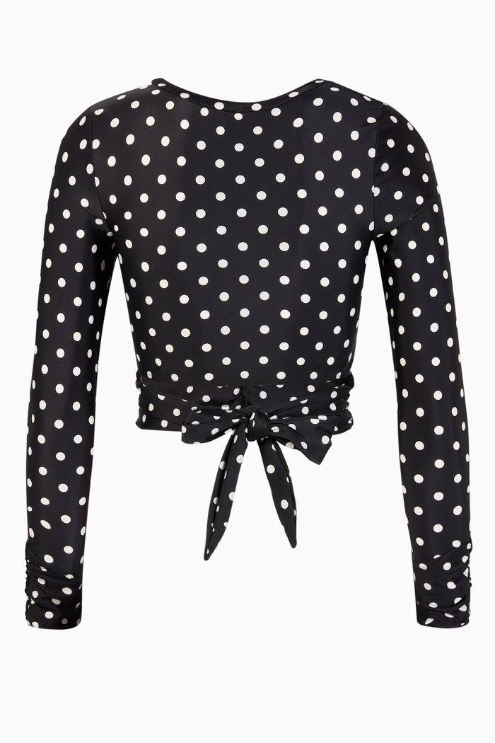 

Polka Dot Sun Shirt, Black
